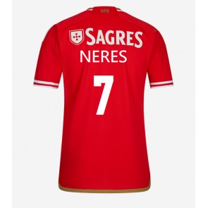 Benfica David Neres #7 Domácí Dres 2023-24 Krátký Rukáv